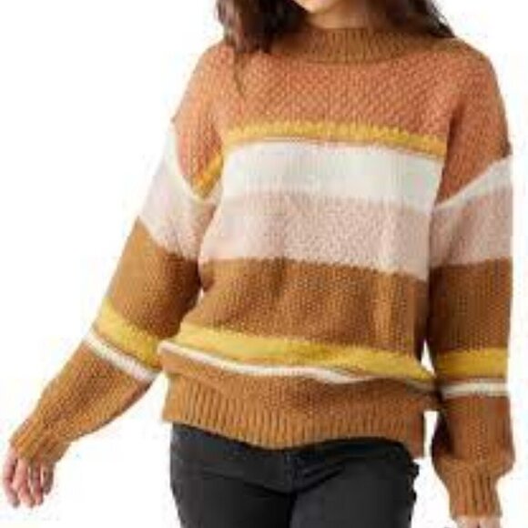 O'NEIL BILLIE STRIPE MOCKNECK OVERSIZED SWEATER NWT - Picture 1 of 7